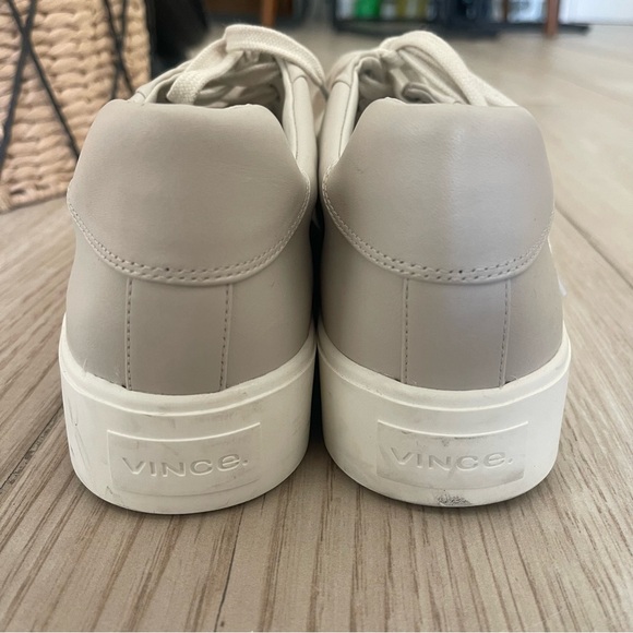 Vince Benfield Leather Platform Sneaker Off White Color Size 9.5 / 39.5 - Picture 4 of 8